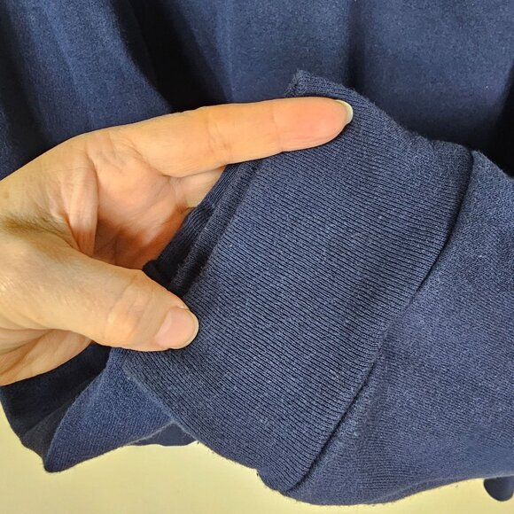 FedEx Logo Navy Blue Crewneck Sweatshirt Sz L Unisex Fleece Delivery Uniform - Picture 4 of 7